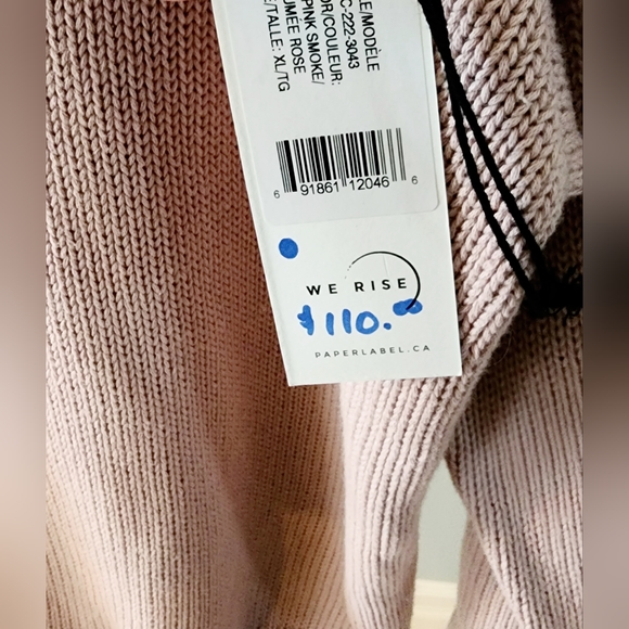 [XL] NWT Paper Label V-Neck Caspian Pullover Cotton Knit Sweater - Picture 6 of 10